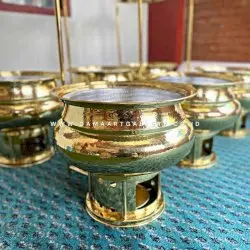 Chafing dish Kuningan Motif Tempa Berkualitas